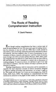 Comprehension Instruction