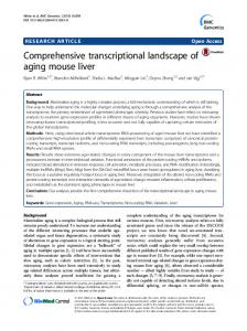 Comprehensive transcriptional landscape of aging ... - Semantic Scholar