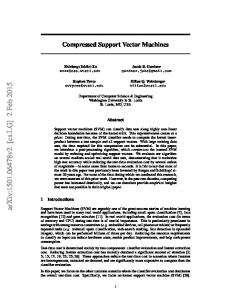 Compressed Support Vector Machines