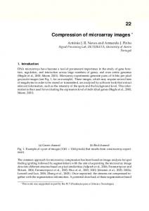 Compression of microarray images