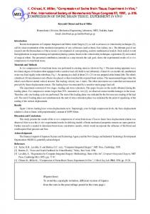 compression of swine brain tissue; experiment in vivo - CiteSeerX