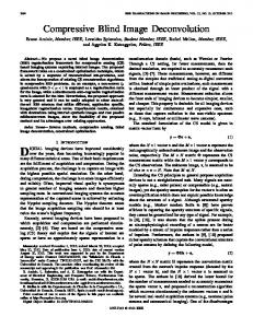 Compressive Blind Image Deconvolution - IEEE Xplore