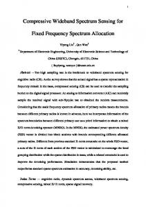 Compressive Wideband Spectrum Sensing for Fixed ... - arXiv