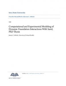 Computational and Experimental Modeling of