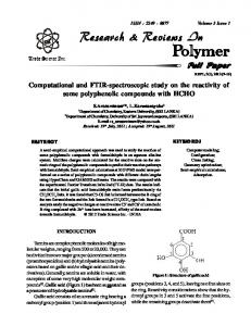 Computational and FTIR-spectroscopic study on ... - Trade Science Inc