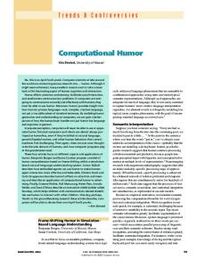 Computational Humor - Semantic Scholar