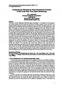 Computational Methods for Three-dimensional Analysis of Non-linear ...