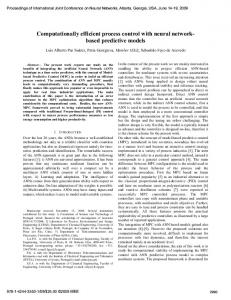 Computationally efficient process control with neural networkbased