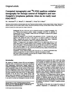 Computed tomography and 18F-FDG positron emission tomography ...