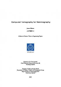 Computed Tomography for Mammography