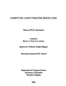 COMPUTER-AIDED PROCESS MODELLING