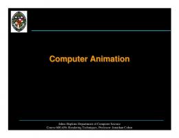 Computer Animation - Department of Computer Science