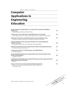 Computer Applications in Engineering Education