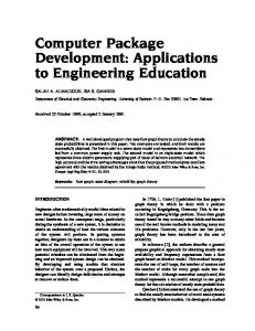 Computer package development: Applications to engineering education