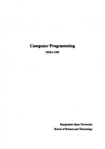 Computer Programming