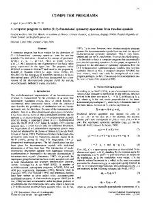 COMPUTER PROGRAMS A computer program to derive (3+l ...