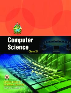 Computer Science : Class XI