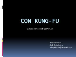 Con KUNG FU - Def Con