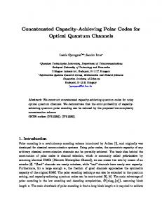 Concatenated Capacity-Achieving Polar Codes for Optical