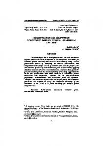 CONCENTRATION AND COMPETITION OF CONTAINER PORTS IN ...