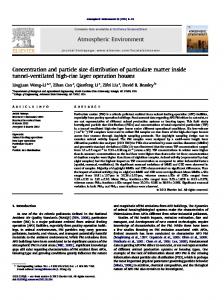 Concentration and particle size distribution of ...