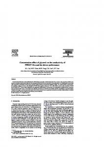 Concentration effect of glycerol on the conductivity of