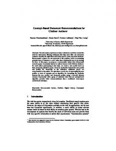 Concept-Based Document Recommendations for ... - Semantic Scholar