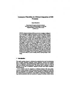 Concepts of Flexibility for Efficient Integration of