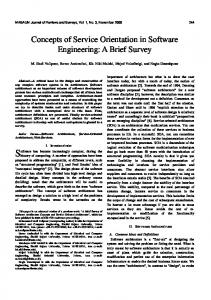 Concepts of Service Orientation in Software Engineering: A Brief Survey