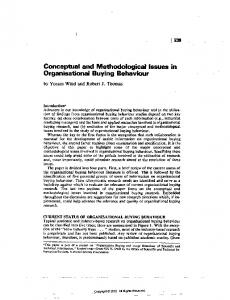 Conceptual and Methodological Issues in ...