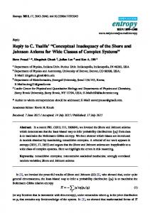 Conceptual Inadequacy of the Shore and Johnson Axioms for ... - MDPI