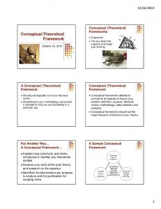 Conceptual/Theoretical Framework