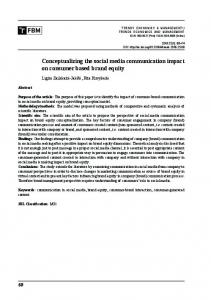 Conceptualizing the social media communication ...