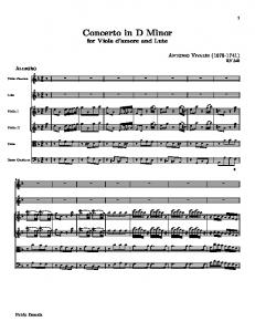 Concerto in D Minor - Sheet Music Archive