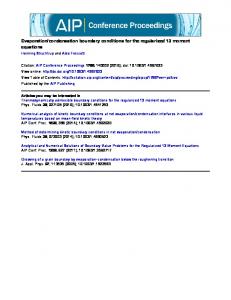 condensation boundary conditions for