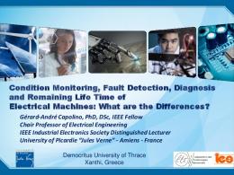 Condition Monitoring, Fault Detection, Diagnosis and Remaining Life ...