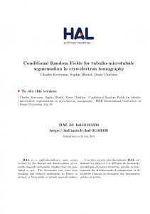 Conditional Random Fields for tubulin-microtubule ... - HAL-Inria