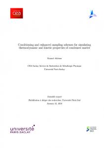 Conditioning and enhanced sampling schemes for ...