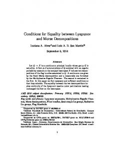 Conditions for Equality between Lyapunov and Morse