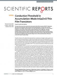 Conduction Threshold in Accumulation-Mode ... - Semantic Scholar