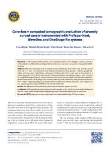 Cone-beam computed tomographic evaluation of ... - JournalAgent