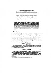 Confidence Intervals for Computational Effort ... - Semantic Scholar