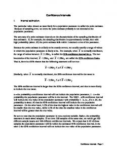 Confidence intervals