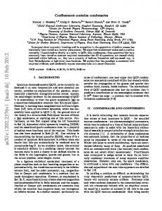 Confinement contains condensates