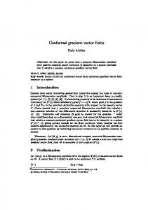 Conformal gradient vector fields