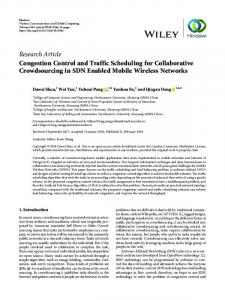 Congestion Control and Traffic Scheduling for Collaborative ...