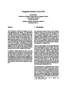 Congestion Control in Linux TCP (PDF) - Helsinki.fi