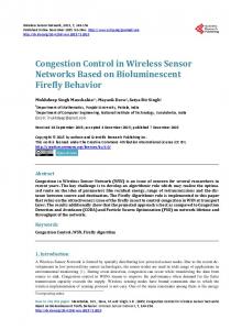 Congestion Control in Wireless Sensor Networks Based on ...