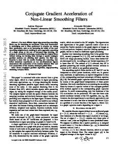 Conjugate Gradient Acceleration of Non-Linear Smoothing Filters