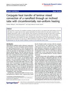 Conjugate heat transfer of laminar mixed convection of a nanofluid ...